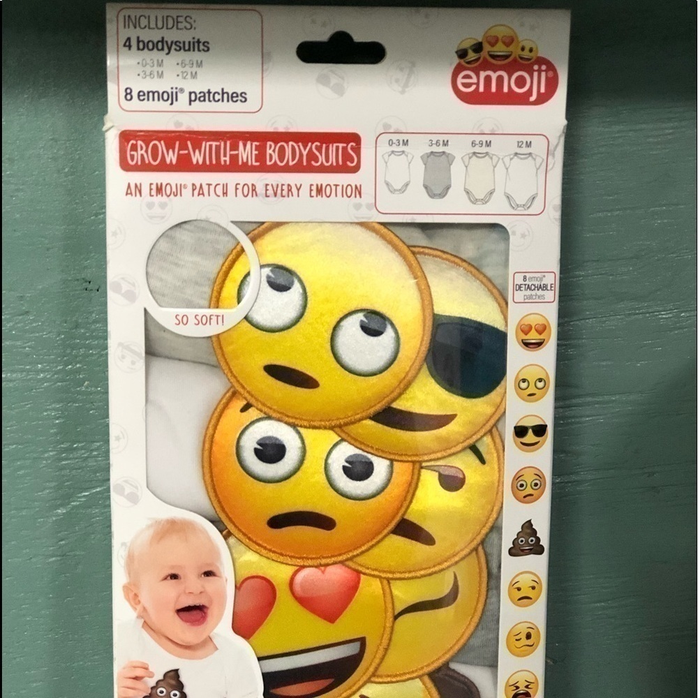 Emoji baby/toddler bodysuits New with tags